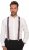 JP1880 Suspenders with Adjustable Length Burgundy Red - Aksesuarai - 