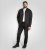 D555 Dereham 2 Knitted Sweater with Zipper Charcoal TALL - TALL džemperiai - 