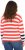 Ulla Popken Mixed Stripe Long Sleeve Sweater Hibiscus Red - Megztiniai ir džemperiai - 