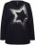 Ulla Popken Sequined Star Rolled Edge Sweater Black - Megztiniai ir džemperiai - 