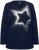 Ulla Popken Sequined Star Rolled Edge Sweater Navy - Megztiniai ir džemperiai - 