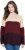 Ulla Popken Cable Knit Block Stripe V-Neck Sweater Dark Ruby - Megztiniai ir džemperiai - 