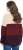 Ulla Popken Cable Knit Block Stripe V-Neck Sweater Dark Ruby - Megztiniai ir džemperiai - 
