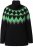 Ulla Popken Neon Alpine Pattern Long Sleeve Turtleneck Sweater Apple Green - Megztiniai ir džemperiai - 
