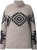 Ulla Popken Aztec Pattern Turtleneck Sweater Pebble Grey - Megztiniai ir džemperiai - 