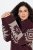 Ulla Popken Aztec Pattern Turtleneck Sweater Plum - Megztiniai ir džemperiai - Jaukūs džemperiai ir megztiniai