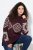 Ulla Popken Aztec Pattern Turtleneck Sweater Plum - Megztiniai ir džemperiai - Jaukūs džemperiai ir megztiniai