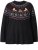 Ulla Popken Norwegian Style Christmas Sweater Black - Megztiniai ir džemperiai - 