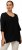 Ulla Popken Oversized 3/4 Sleeve V-Neck Sweater Black - Megztiniai ir džemperiai - 