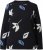 Ulla Popken Eco Cotton Leaf Pattern Long Sleeve Sweater Black - Megztiniai ir džemperiai - 