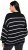 Ulla Popken Oversized Striped Balloon Sleeve Sweater Black - Megztiniai ir džemperiai - 
