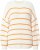 Ulla Popken Oversized Striped Balloon Sleeve Sweater Off-White - Megztiniai ir džemperiai - 
