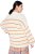 Ulla Popken Oversized Striped Balloon Sleeve Sweater Off-White - Megztiniai ir džemperiai - 