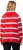 Ulla Popken Stripe Fine Knit Turtleneck Sweater Light Red - Megztiniai ir džemperiai - 