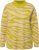 Ulla Popken Zebra Print Mock Turtleneck Long Sleeve Sweater Yellow Green - Megztiniai ir džemperiai - 