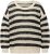 Ulla Popken Striped Long Sleeve Crocheted Sweater Vanilla - Megztiniai ir džemperiai - 