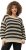 Ulla Popken Striped Long Sleeve Crocheted Sweater Vanilla - Megztiniai ir džemperiai - 