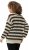 Ulla Popken Striped Long Sleeve Crocheted Sweater Vanilla - Megztiniai ir džemperiai - 