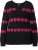 Ulla Popken Heart Print Long Sleeve V-Neck Sweater Black - Megztiniai ir džemperiai - 