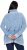 Ulla Popken Blanket Stitch Oversized Turtleneck Sweater Dove Blue - Megztiniai ir džemperiai - 