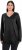 Ulla Popken Soft Fine Knit Pullover V-Neck Sweatshirt Black - Megztiniai ir džemperiai - 