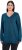 Ulla Popken Soft Fine Knit Pullover V-Neck Sweatshirt Teal - Megztiniai ir džemperiai - 