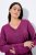 Ulla Popken Soft Fine Knit Pullover V-Neck Sweatshirt Dark Lilac - Megztiniai ir džemperiai - Jaukūs džemperiai ir megztiniai