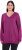 Ulla Popken Soft Fine Knit Pullover V-Neck Sweatshirt Dark Lilac - Megztiniai ir džemperiai - 