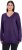 Ulla Popken Soft Fine Knit Pullover V-Neck Sweatshirt Deep Violet - Megztiniai ir džemperiai - 