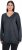 Ulla Popken Casual V-Neck Long Sleeve Sweater Navy Blue - Megztiniai ir džemperiai - 