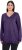 Ulla Popken Casual V-Neck Long Sleeve Sweater Deep Violet - Megztiniai ir džemperiai - 