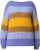 Ulla Popken Colorful Chunky Striped Sweater Lavender - Megztiniai ir džemperiai - 