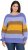 Ulla Popken Colorful Chunky Striped Sweater Lavender - Megztiniai ir džemperiai - 