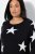 Ulla Popken Glitter Stars Soft Knit Sweater Black - Megztiniai ir džemperiai - Jaukūs džemperiai ir megztiniai