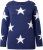 Ulla Popken Glitter Stars Soft Knit Sweater Blue - Megztiniai ir džemperiai - 