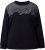 Ulla Popken Tulle Panel Sweatshirt Black - Megztiniai ir džemperiai - 