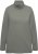 Ulla Popken Turtleneck Ribbed Trim Long Sleeve Sweater Grey - Megztiniai ir džemperiai - 