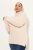 Ulla Popken Turtleneck Ribbed Trim Long Sleeve Sweater Nature Melange - Megztiniai ir džemperiai - Jaukūs džemperiai ir megztiniai