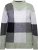 Ulla Popken Grand Check Long Sleeve Sweater Sage Green - Megztiniai ir džemperiai - 