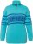 Ulla Popken Apres Ski Long Sleeve Troyer Collar Sweater Bright Turquoise - Megztiniai ir džemperiai - 