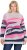 Ulla Popken Landscape Stripe Sweater Light Grey Melange - Megztiniai ir džemperiai - 