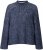 Ulla Popken Striped Wool Blend Turtleneck Sweater Ink Blue - Megztiniai ir džemperiai - 