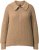 Ulla Popken Two-Tone Mixed Knit Troyer Collar Sweater Caramel - Megztiniai ir džemperiai - 