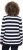 Ulla Popken Striped Polo Collar Long Sleeve Sweater Navy - Megztiniai ir džemperiai - 