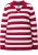 Ulla Popken Striped Polo Collar Long Sleeve Sweater Ruby Red - Megztiniai ir džemperiai - 