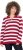 Ulla Popken Striped Polo Collar Long Sleeve Sweater Ruby Red - Megztiniai ir džemperiai - 