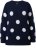 Ulla Popken Fluffy Polka Dot Sweater Ink Blue - Megztiniai ir džemperiai - 