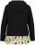 Ulla Popken Ruffle Hem A-line Fit Hooded Sweatshirt Black - Megztiniai ir džemperiai - 