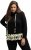 Ulla Popken Ruffle Hem A-line Fit Hooded Sweatshirt Black - Megztiniai ir džemperiai - 