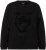 Ulla Popken Flock Print Long Sleeve Crew Neck Sweatshirt Black - Megztiniai ir džemperiai - 